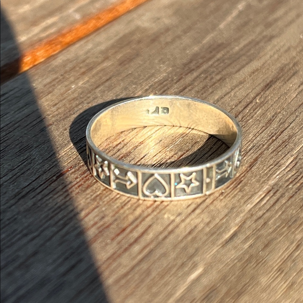 Silver Patterned Women's Ring